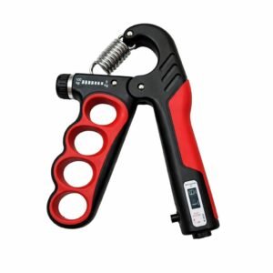 Hand Grip Strengthener with Counter 101-100kg Adjustable Resistance (red)