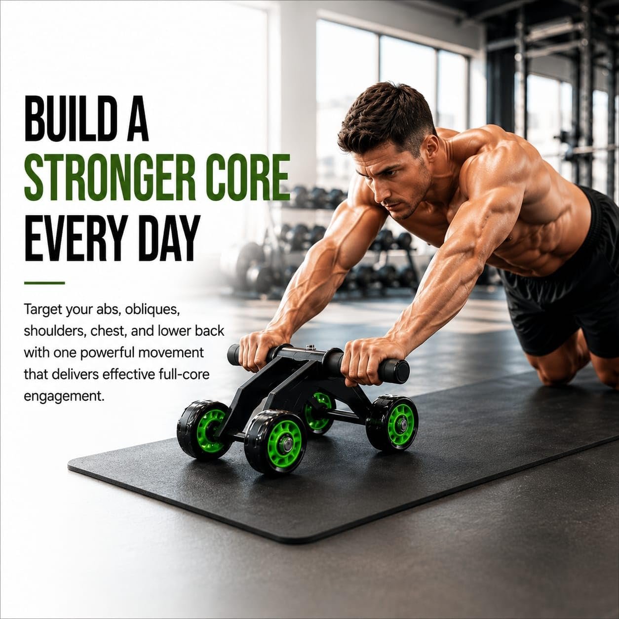 4-Wheel Ab Roller Wheel for Core Strength Training - Image 3